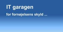 IT garagen for fornøjelsens skyld ...